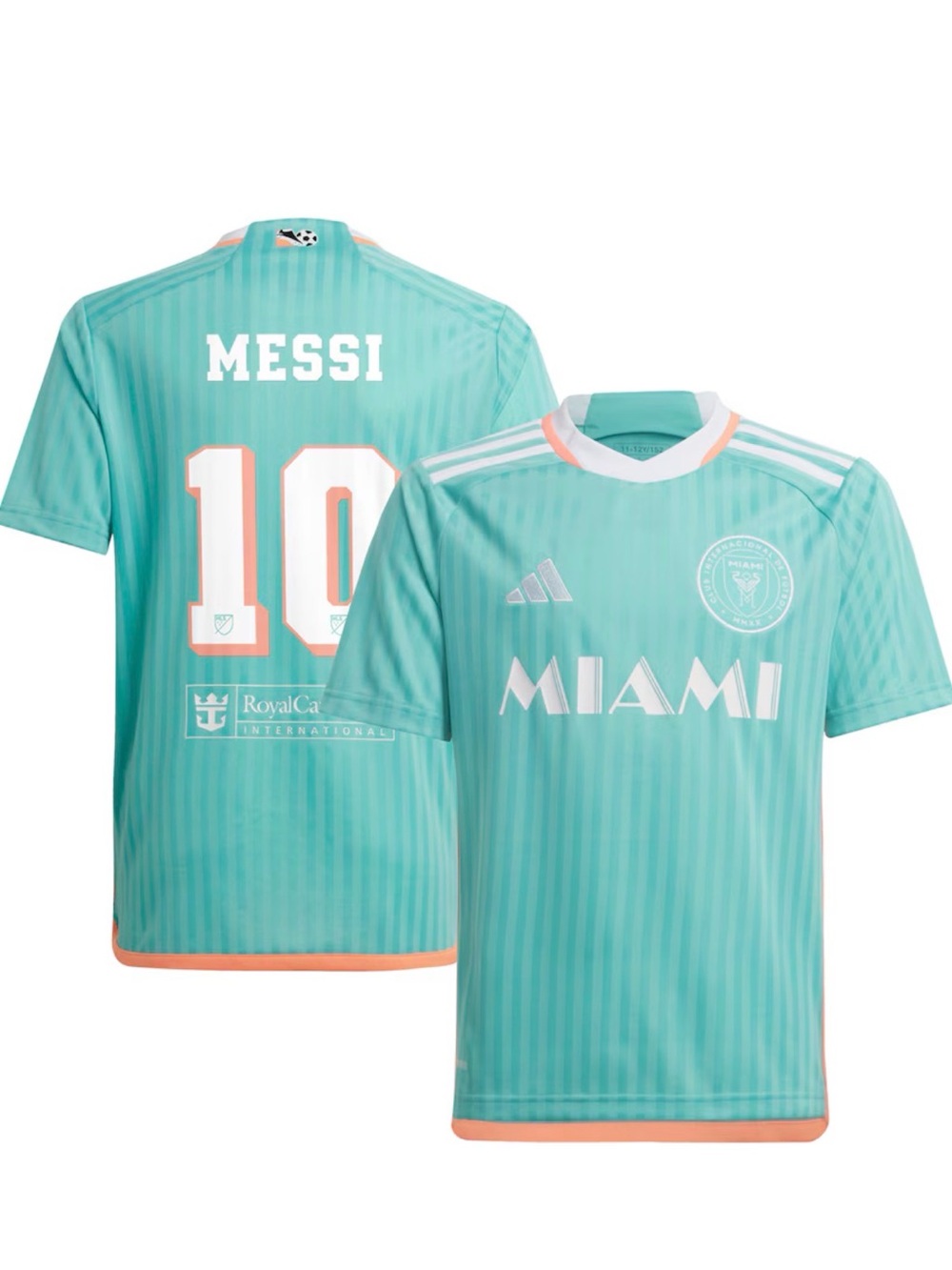 Lionel Messi Inter Miami CF adidas  2024 Archive Replica Player Jersey - Aqua